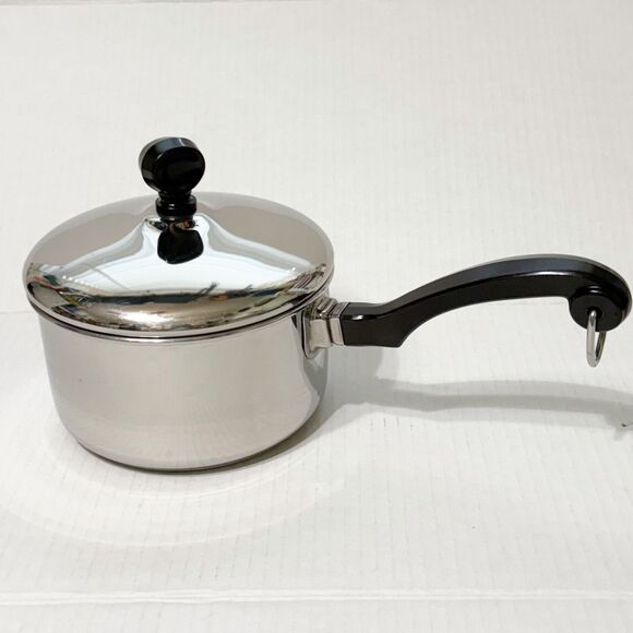 Vtg Farberware 1qt Quart Sauce Pan Pot Lid Aluminum Clad Stainless Steel USA - Picture 1 of 10